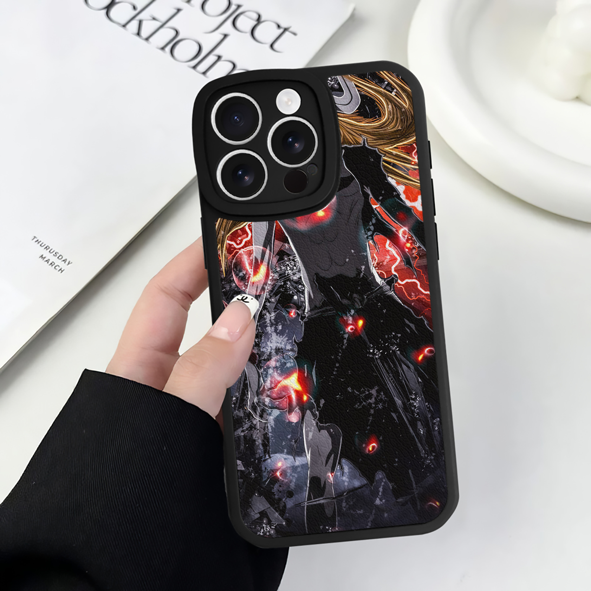 （画像用） ブリーチ BLEACH 【iPhone 16シリーズ対応】シリコンスマホケース（レザー調） 材質：シリコン